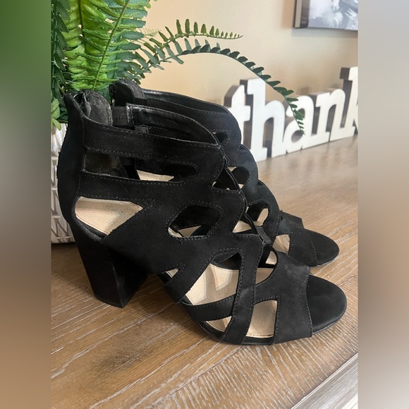 Limelight Black Strappy Heels - Picture 3 of 13